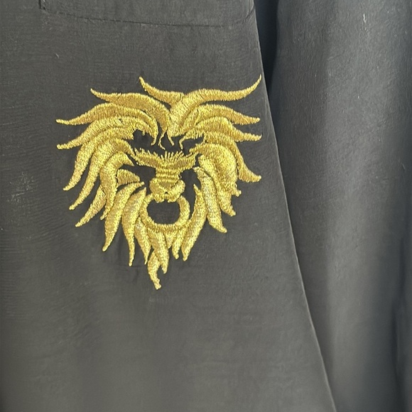 Vintage Christian Llinares Studio 492 black blazer with gold embroidered lion - Picture 3 of 9